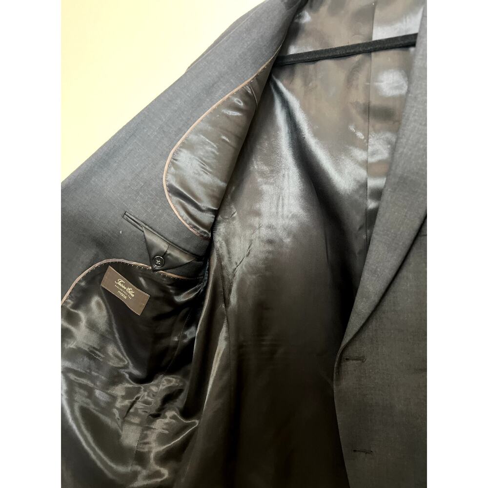 NWT Tasso Elba Solid Two Button Suit Jacket Men's Size 46R 40W Charcoal Gray - Picture 9 of 11